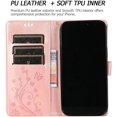 thumbnail image 2 of 1 funda para iPhone 14 Pro, funda tipo cartera de cuero con estampado de mariposas, soporte inalámbrico con 3 ranuras para tarjetas, soporte de cierre magnético para iPhone 14 Pro de 6,1 pulgadas (oro rosa) JM, 2 of 5