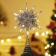 thumbnail image 1 of Árbol de Navidad con estrella plateada, luz LED para decoración de árbol de Navidad, árbol de Navidad con estrella de Moravia, árbol de hierro brillante, decoración de Navidad para interiores para fiestas, hogar, dormitorio, oficina ER, 1 of 5