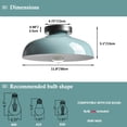 thumbnail image 4 of DIRYZON Modern Macaron Ceiling Light,12-Inch Semi Flush Mount Ceiling Light with Metal Barn Shade for Bedroom Porch,Sea Blue Gree, 4 of 7