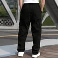 thumbnail image 4 of Dresfit Cargo Sweatpants Men Big and Tall Elastic Waist Baggy Pants 2026 Casual Relaxed Fit Uncuffed Outdoor Trousers Open Bottom Hiking Sweat Pants Black 3XL, 4 of 7