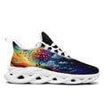 thumbnail image 2 of Coolcustomize Men's Black Breathable Sneakers | Colorful Heart Galaxy Print, Wide Fit, Couple Lace up Trainers, Lightweight Cushioned EVA Sole Running Shoes, Perfect Gifts for Valentine's Day, 2 of 10