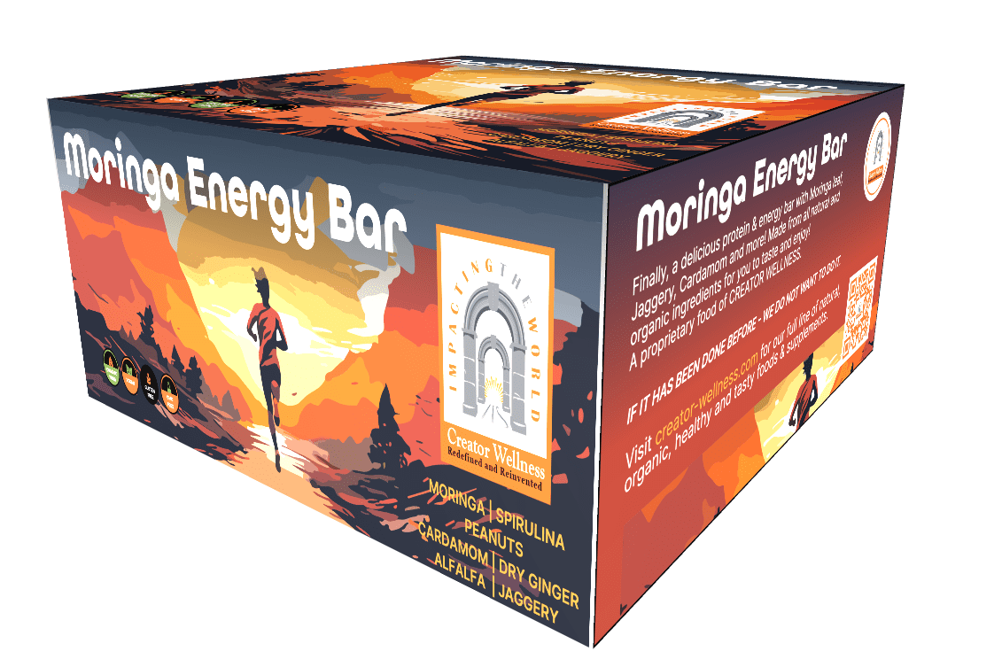 Creator Wellness Moringa Protein and Energy Bars, 10 Count.