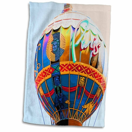 3dRose A Hot air balloon replica that says Paris on it in Vegas - Towel, 15 by