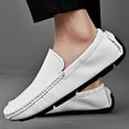 thumbnail image 5 of Big Size Men's Casual Loafers Slip On Leather Shoes Lightweight Driving Shoes Moccasins Classic Penny Loafer Flats Boat Shoes, 5 of 10