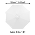 thumbnail image 2 of Housse de Protection, 8 Nervures Remplacement de Parasol 10 Pieds Toile de Remplacement pour Parasol de Jardin Extérieur, Décoration Intérieure, 2 of 8