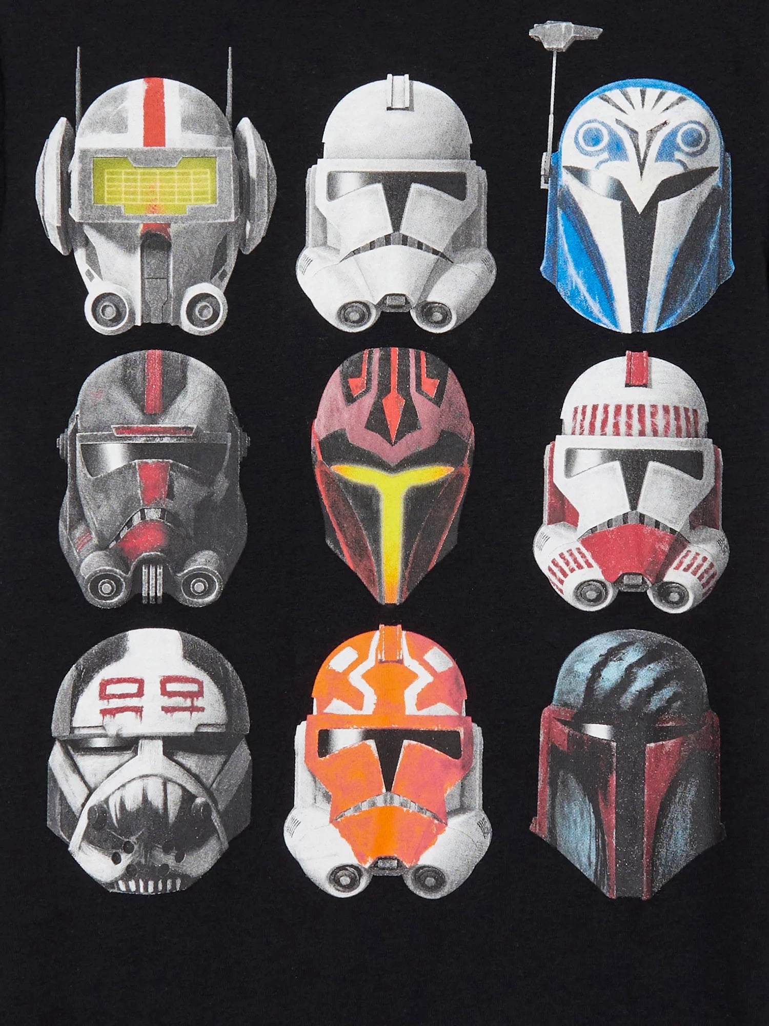 Star Wars Boys Clone Helmets, Crew Neck, Short Sleeve, Graphic T-Shirt, Sizes 4-18