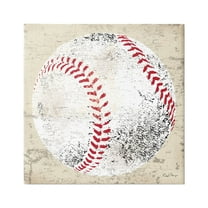 Stupell Industries Rustic Baseball Sports Sports Painting Gallery Wrapped Canvas Print Wall Art, 24 x 24