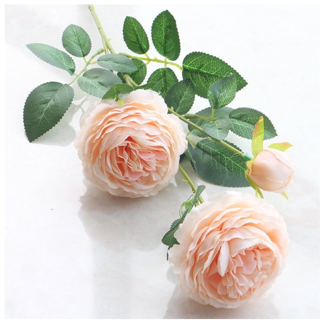 Peonía de 3 cabezas, flores artificiales, decoración para el hogar, bodas, flores falsas, peonía de 3 cabezas