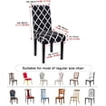 thumbnail image 6 of Dining Room Chair Covers Set of 4, Washable Kitchen Seat Protector, Removable Printed Stretchable Parsons Chair Slipcover for Room, Office, Hotel, Ceremony(03# Black), 6 of 6