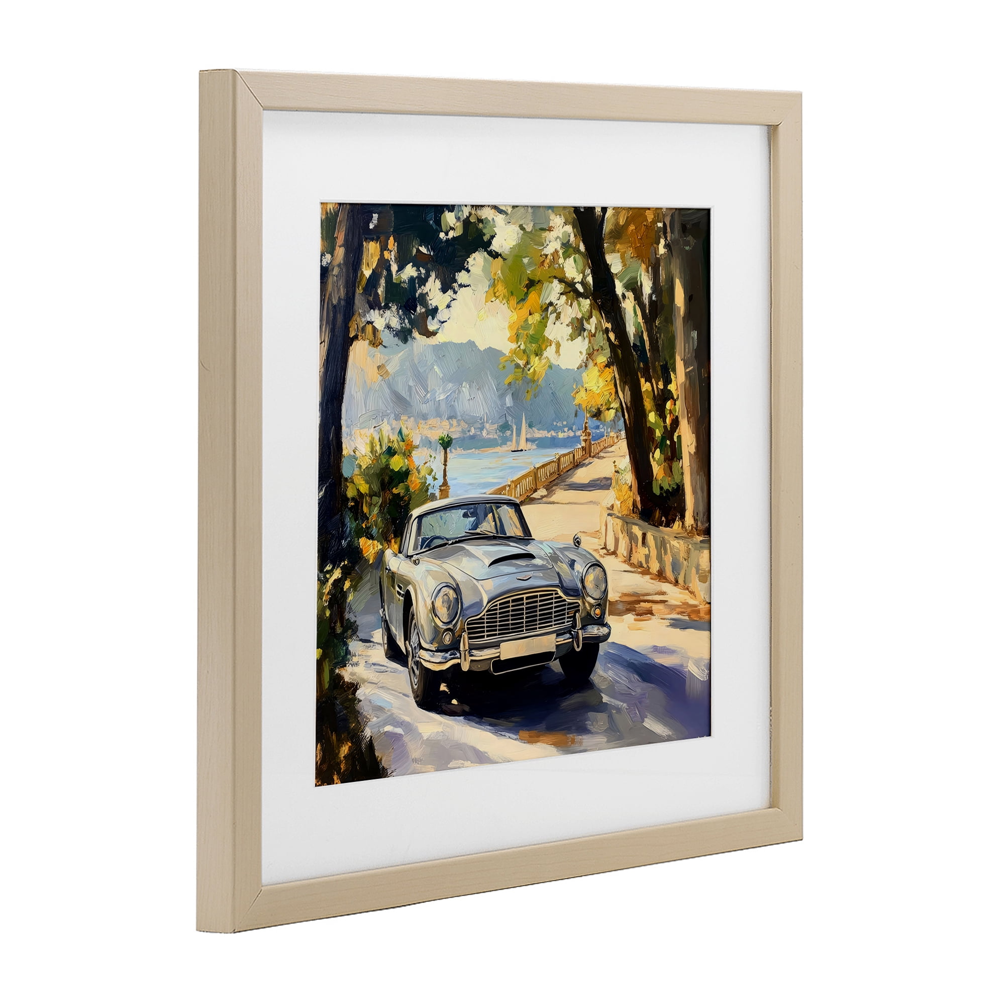 Stupell Industries Classic View of Seaside Drive Birch Framed Print Under Glass, design by Creative Studio