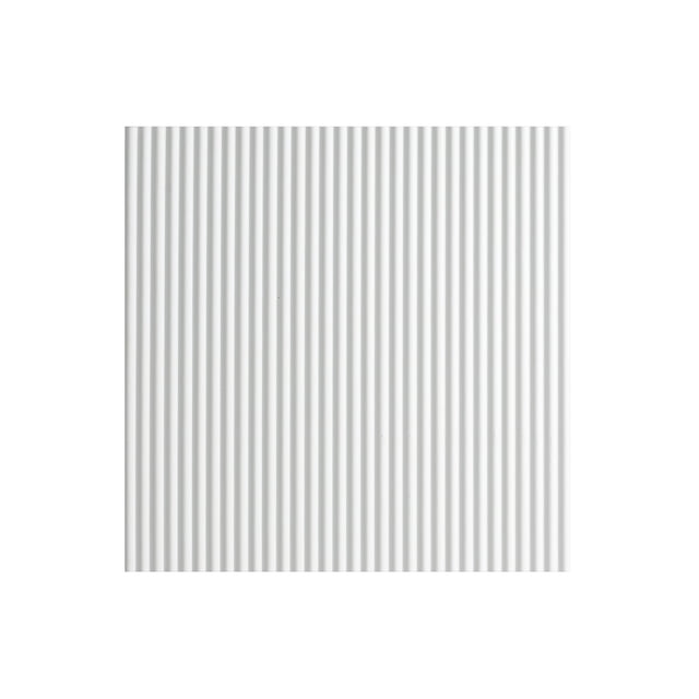 FASÄDE Easy Installation Rib Matte White Wall Panel Sample (12" X 12" Sample)