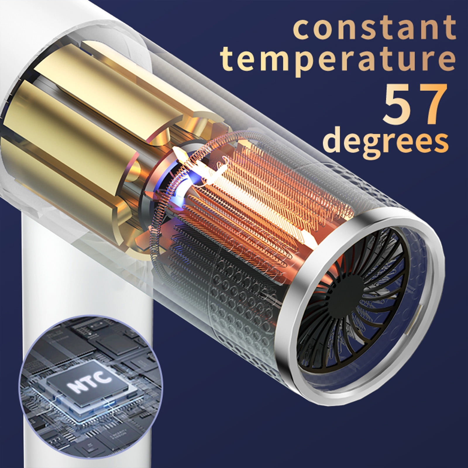 Ionic Hair Dryer, High Power Blow Dryer with Concentrator Nozzle, 3 Speed 3 Heat Settings, Lightweight Travel Design, Fast Drying, Overheat Protection, Salon Styler