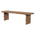 thumbnail image 3 of Christopher Knight Home 62.9" Indoor Dining Bench, 3-Person Wood Seating with Wavy Legs, 3 of 9