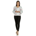 thumbnail image 5 of Moomaya Printed Tops For Women Button Down Full Sleeve Casual Shirt Blouse, 5 of 9