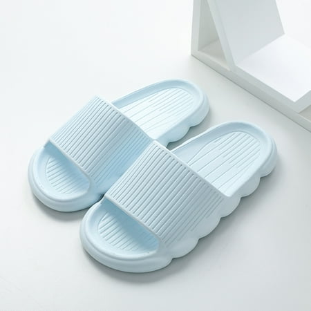 

NRUDPQV Womens Slippers Fashion Four Seasons Women Slippers Indoor Home Bathroom Non Slip Light Open Toe Comfortable house slippers indoor Blue Slippers