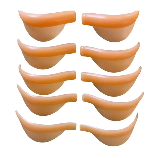 10 varillas elevadoras de pestañas, debajo de las almohadillas para los ojos, almohadillas elevadoras de permanente de pestañas de silicona para teñir , NARANJA Salvador Almohadillas para levantar pestañas