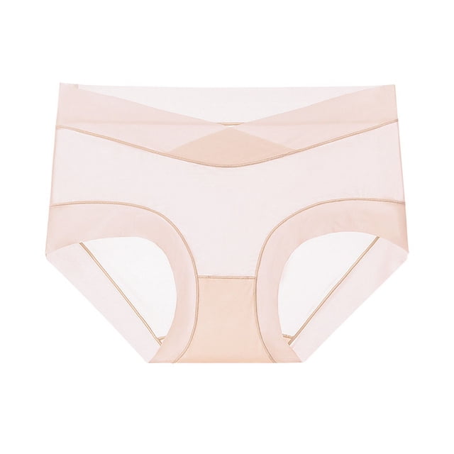 Ropa interior para embarazadas, mascarilla grande antibacteriana sin costuras de cintura baja para mujer, pantalones cortos finos de encaje de verano para embarazadas