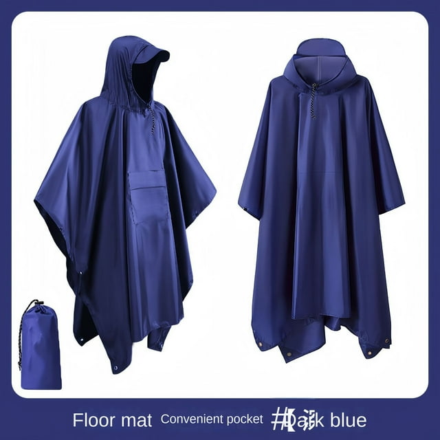 Two sets Three-in-one Cape Raincoat Adult Outdoor Hiking And Mountaineering Riding Lightweight Portable Multifunctional Poncho