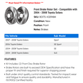 thumbnail image 2 of Front Brake Rotor Set - Compatible with 2004 - 2008 Toyota Solara 2005 2006 2007, 2 of 2