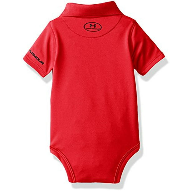 Under Armour Baby Boys Logo Polo Bodysuit red 0 3M Walmart