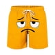 thumbnail image 4 of Pantalones cortos de playa para niños y niñas, de color liso, con estampado de expresión, transpirables y con bolsillos, para verano, 4 of 6
