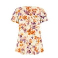 thumbnail image 3 of Paiyanr Women Tunic Tops Casual V-Neck Short Sleeve Shirts Floral Blouses Loose Summer Tops, 3 of 7