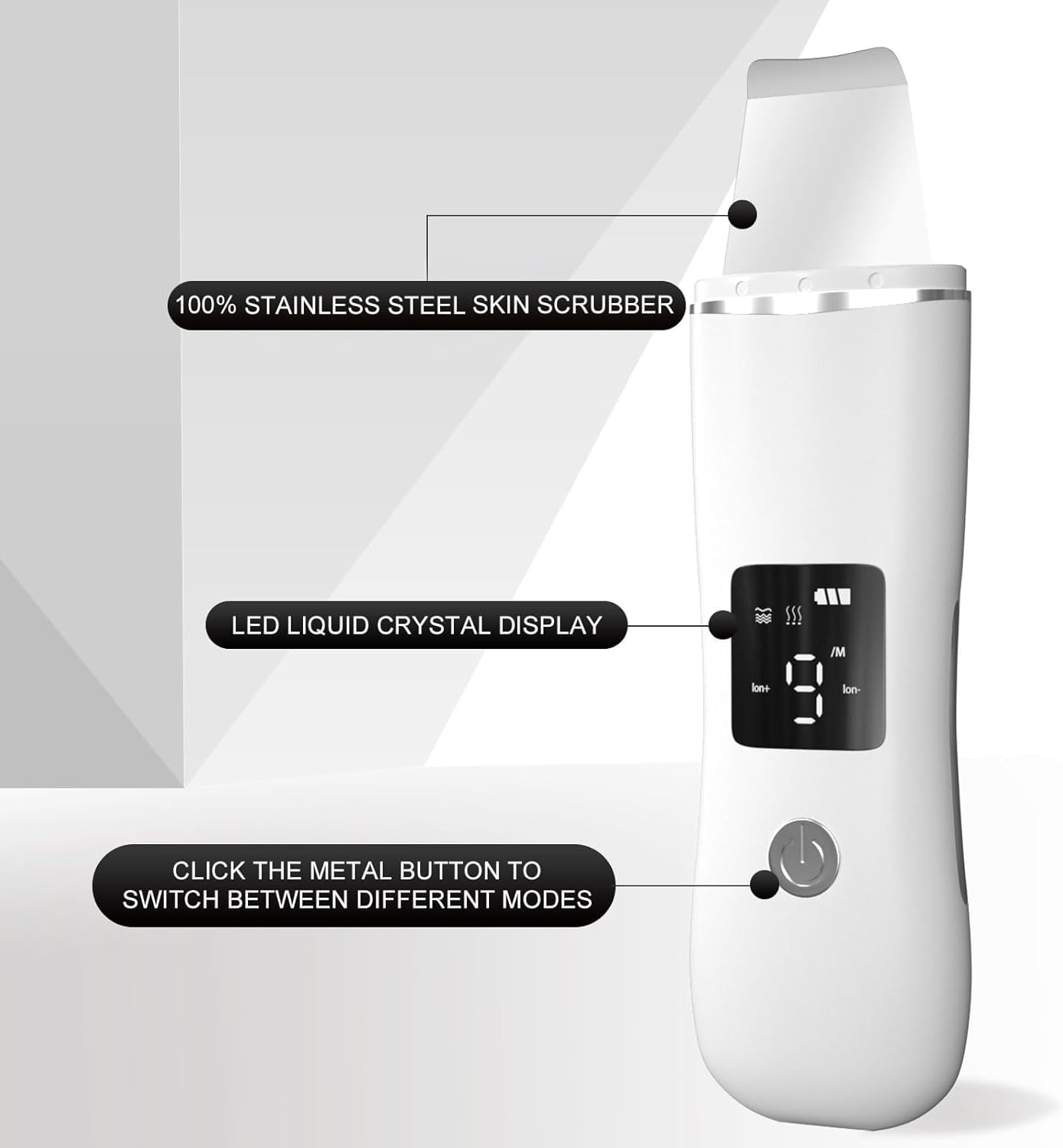 NOBRAND 4 Modes Facial Skin Scrubber & Blackhead Remover