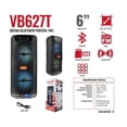 thumbnail image 3 of Bocina Bluetooth 6.5 Pulgadas Portatil Recargable, 3 of 4