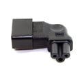 thumbnail image 2 of HUGFEGWE IEC 320 C14 Socket to C5 Mickey Mouse Plug AC Power 90 Degree Right Angled Converter Adapter CJ25311-7942, 2 of 6