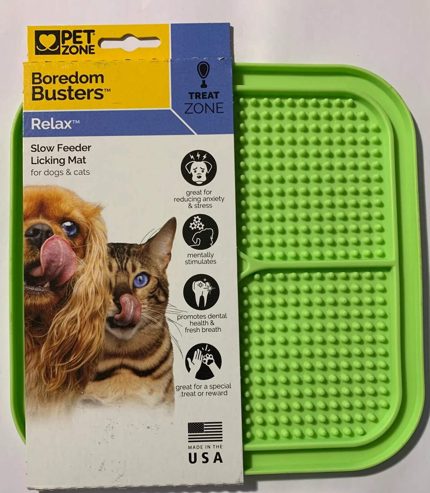  Cosmic Pet PET Zone Boredom Busters Delight Slow Feeder Licking  Mat for Dogs & Cats, Small/Medium : Pet Supplies