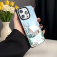 thumbnail image 4 of SKLYDDI Multicolor Vintage Christmas Card for iPhone 13 Pro Case - Snow-Covered Cottage & Holly Berries, TPU, Festive, Aesthetic Cute, 4 of 7
