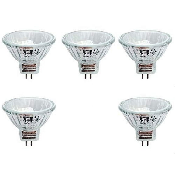(5)-Bulbs Clear MR11 12V 10W Precision Halogen Reflector Fiber Optic Light Bulb 12-Volts 10-Watts Anyray A1868Y