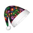 thumbnail image 2 of Honeii Traditional Floral Polish Print Hat Santa Claus Hat For Xmas Party, Christmas Caps For Boys Girls Child,Christmas Beanie, 2 of 6