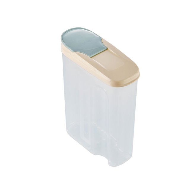 WRKEKC Clearance 2L Divided Pantry Storage Container - Airtight Dual-Compartment Kitchen Organizer for Snacks