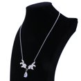 thumbnail image 1 of Collar que Cuelga Yinane Opulencia Claridad Diamante Falso Gota Plata, 1 of 8
