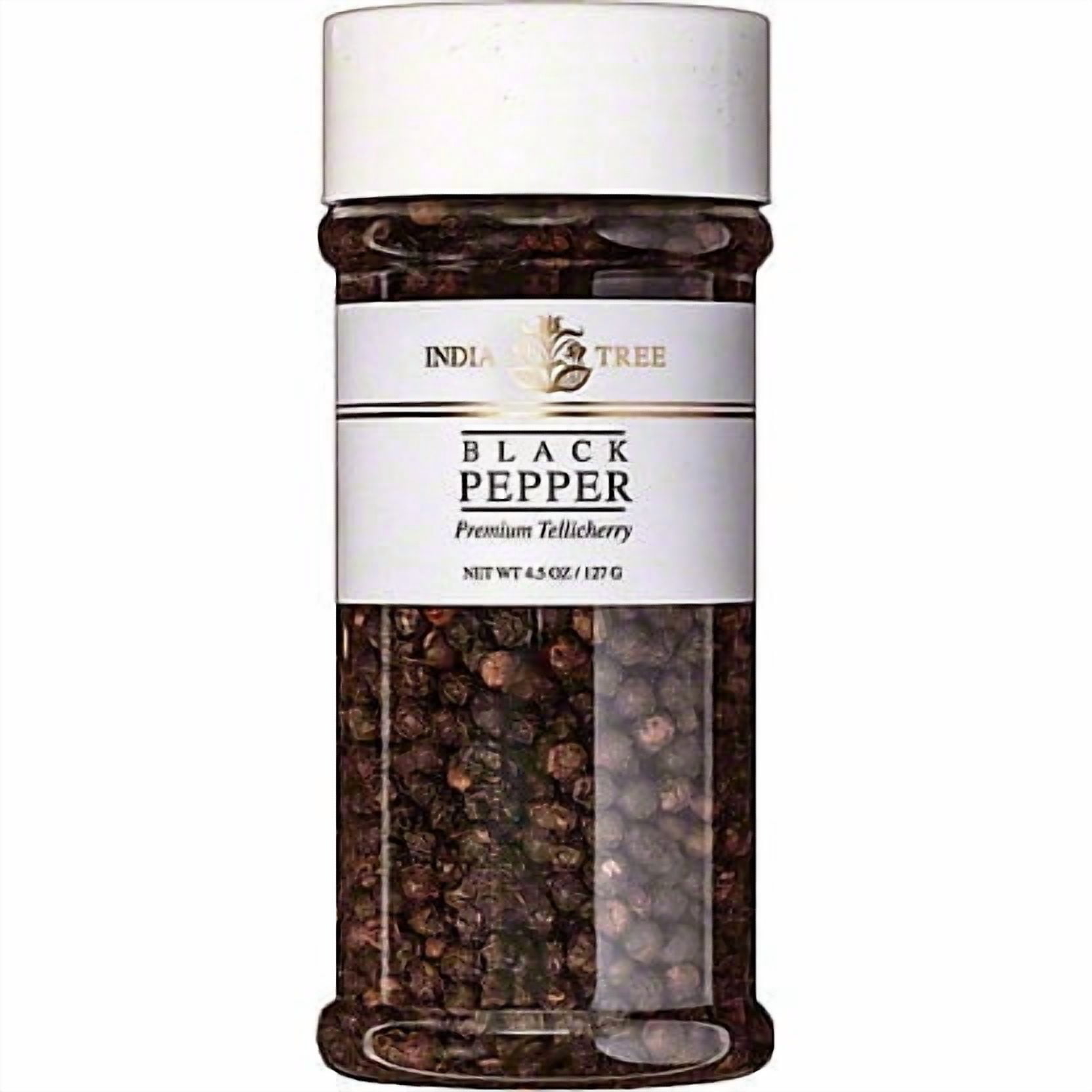 India Tree Premium Tellicherry Black Pepper - 4.5 oz (Packaging May Vary)