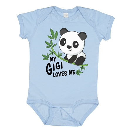 

Inktastic My Gigi Loves Me- Cute Panda Gift Baby Boy or Baby Girl Bodysuit
