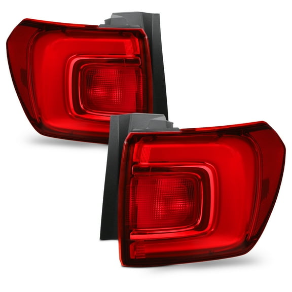AKKON - Fit 2017 2018 2019 GMC Acadia 17-19 (w/o All Terrain Pkg) LED Tail Light OE Style Rear Brake Lamp Outer Driver - Passenger Red Lens