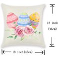 thumbnail image 3 of Shiyou-joyeuses Housses de Coussin Lapin de Pâques 18x18, Housse de Coussin Œuf de Pâques Hello Spring Housse de Coussin Décorative Verte de Printemps, Lot de 4, 3 of 4