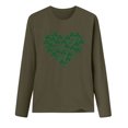 thumbnail image 4 of FAIWAD Hauts de la Saint-Patrick pour Femmes à Manches Longues, Col Rond, Imprimés, Décontractés, Tuniques Grande Taille, 4 of 4