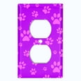thumbnail image 2 of Metal Light Switch Plate Cover Dog Bone Treats Neon Purple DOG031, 2 of 13