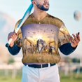thumbnail image 4 of Fotbe Wildlife Protection Baseball Jersey Shirt for Men and Women, Casual Short Sleeves Button Down T-Shirt-Medium, 4 of 9