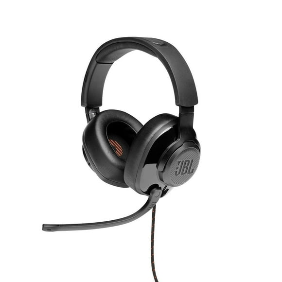 JBL Quantum 300 Hybrid Wired Over-Ear Gaming Headset with flip-up mic, Mutiple platform compatibility