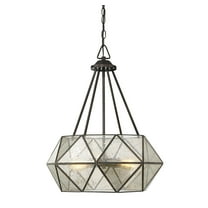 Geometric Mercury Glass Pendant Light
