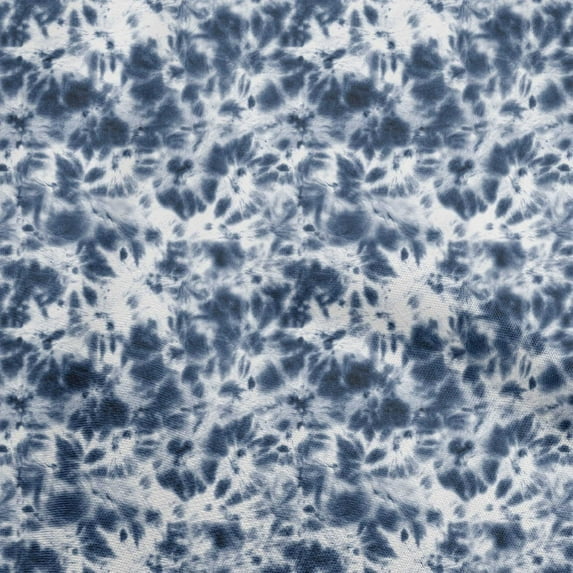 oneOone Cotton Poplin Blue Fabric Tie Dye Sewing Craft Projects Fabric Prints By Yard 42 Inch Wide