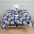 thumbnail image 3 of Pioneer Flower Floral Print Pattern Square Tablecloth, Waterproof Wipeable Spillproof Washable Table Cover for Home Kitchen Party and Daily Decor 60"x60", 3 of 6