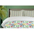 thumbnail image 4 of Ambesonne Floral Duvet Cover Sets, Modern Brushstroke Art, 2-Queen, Multicolor, 4 of 7