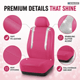 thumbnail image 4 of PIC AUTO Car Seat Covers - Sparkly Hot Pink Leather with Bling Glitter, Full Set, Waterproof, Airbag Compatible, Universal Fit, 4 of 8