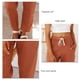 thumbnail image 4 of Pantalones cónicos para mujer con bolsillos laterales con cordón Color liso Pantalones holgados informales para salón Naranja S, 4 of 5