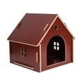 thumbnail image 1 of lionlar Maison Extérieure pour Chat Condo pour Chats Abri Poulet Structure Robuste Nid de Sommeil Rouge Brun, 1 of 9